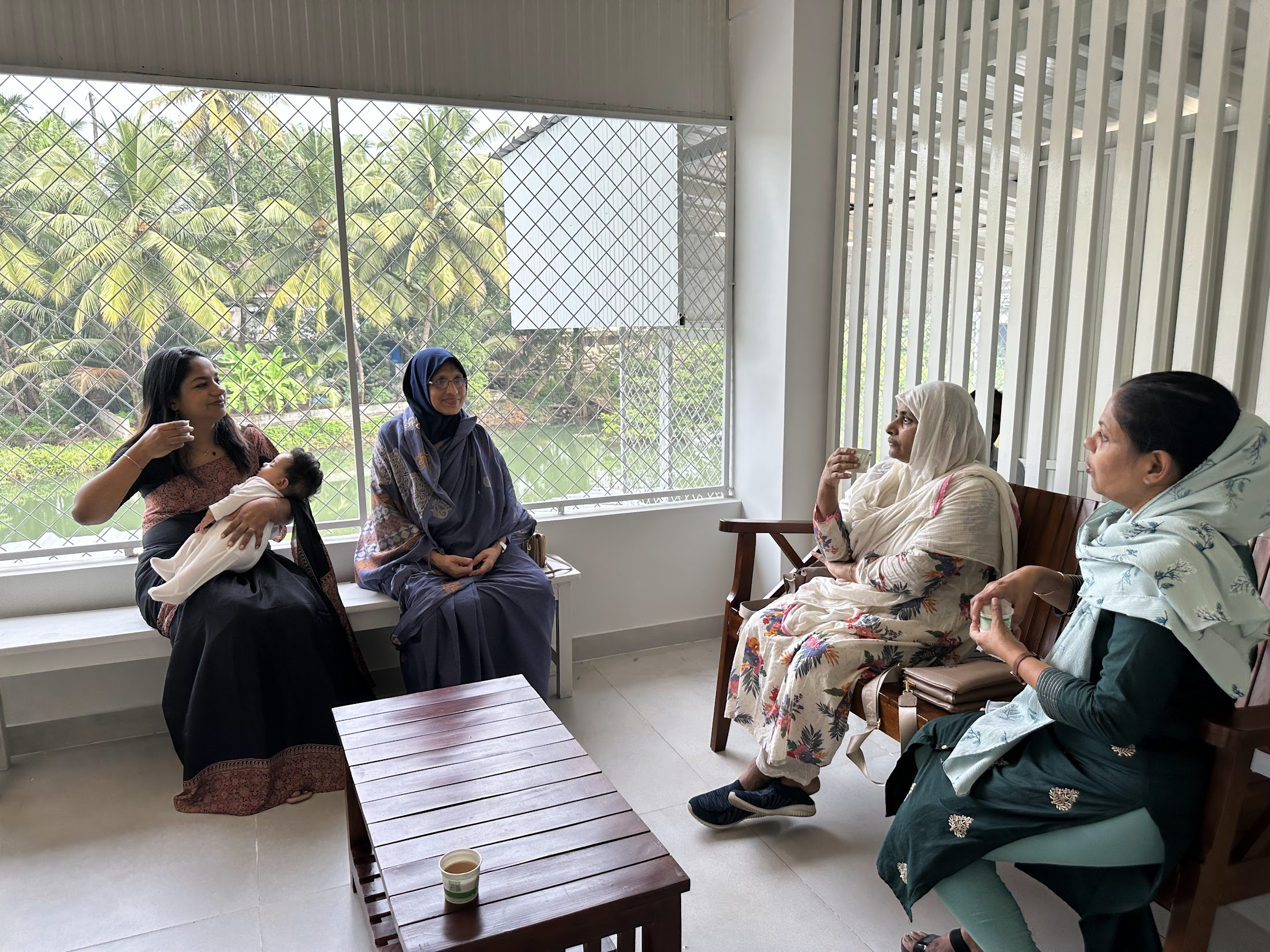 Patients and family members at Shalimas Mind Clinic session area